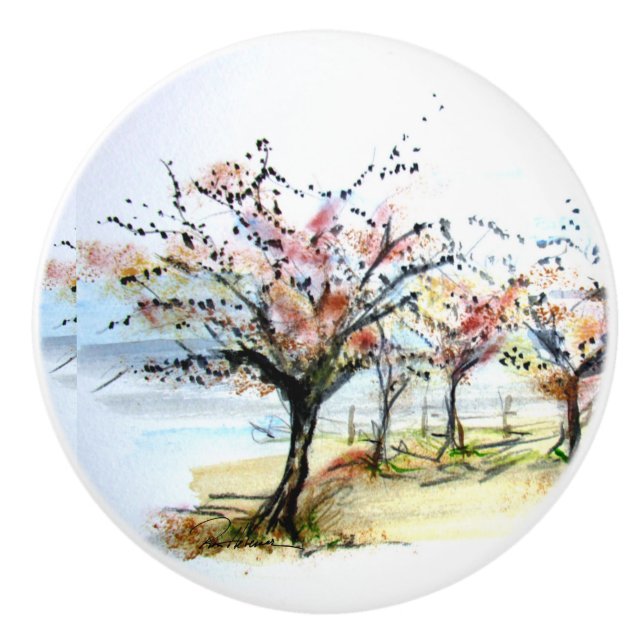 Pomo De Cerámica Vuelo de los pájaros (Anverso)