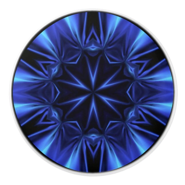 Pomo De Cerámica Warp De Tiempo Azul ~ Inspirado Por La Galaxia Vía (Anverso)