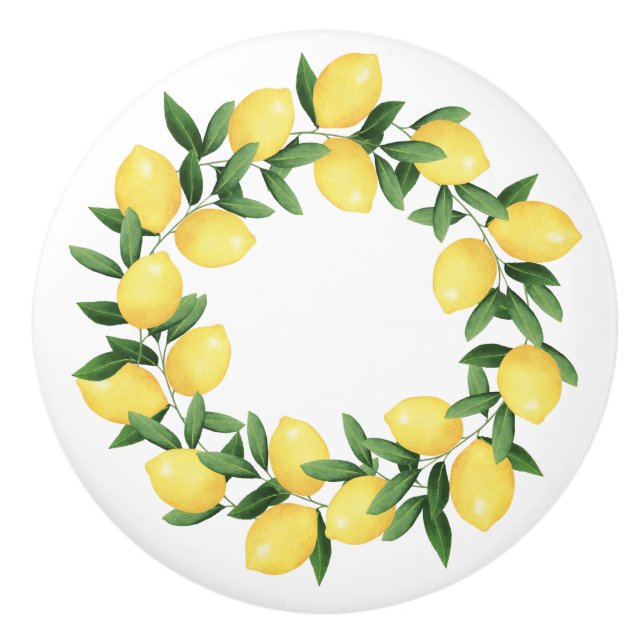 POMO DE CERÁMICA WATERCOLOR LEMONS (Anverso)