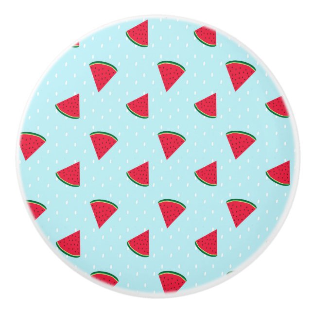 Pomo De Cerámica Watermelon Blue Fun Summer Fruit (Anverso)