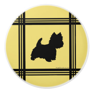 Pomo De Cerámica Westie
