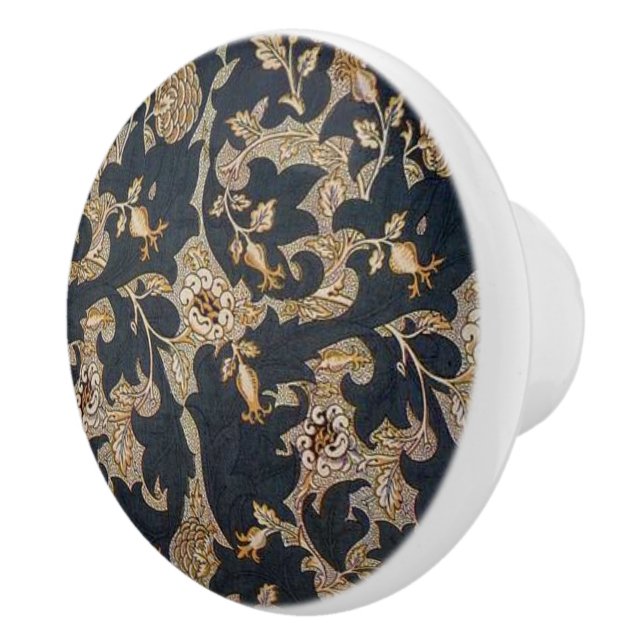 Pomo De Cerámica William * Morris Black and Gold (Derecha)