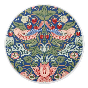 Pomo De Cerámica William Morris Fruta Robada Coral Marina