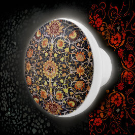 Pomo De Cerámica William * Morris Gray Floral Holland Park