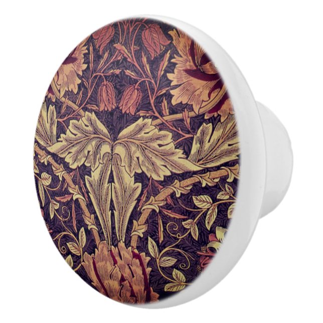 Pomo De Cerámica William * Morris Gray Floral Lodden (Derecha)