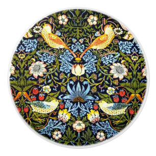 Pomo De Cerámica William Morris, ladrón de fresas,