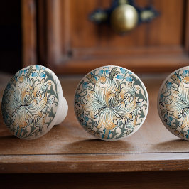 Pomo De Cerámica William Morris Lily Art Nouveau Floral