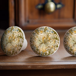 Pomo De Cerámica William Morris Lily Art Nouveau Floral