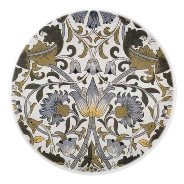 Pomo De Cerámica William * Morris Lodden Gray Gold (Anverso)