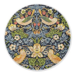 Pomo De Cerámica William Morris - Patrón floral de fresa