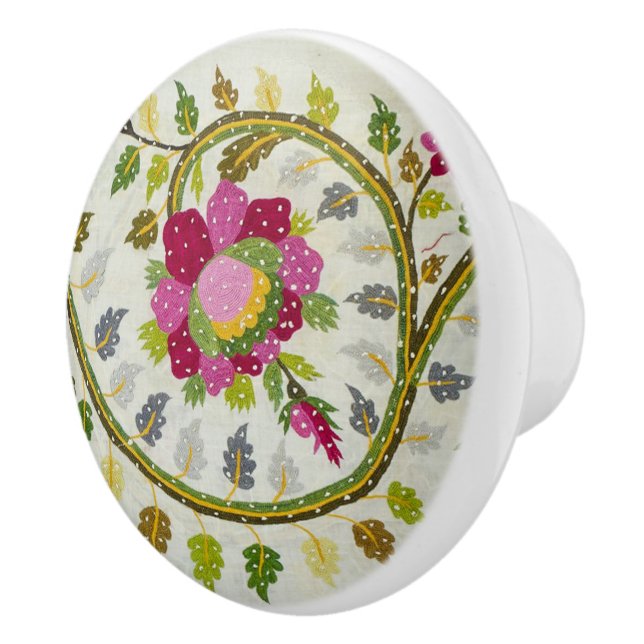 Pomo De Cerámica William * Morris Pink Turkish Floral (Derecha)