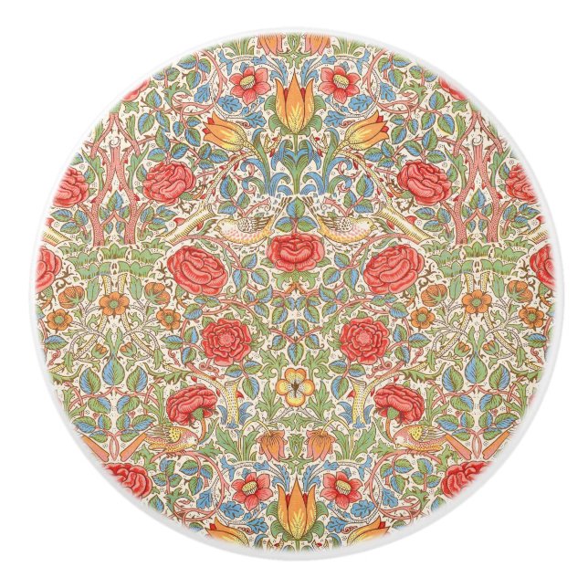 Pomo De Cerámica William Morris "Rosa" (Anverso)