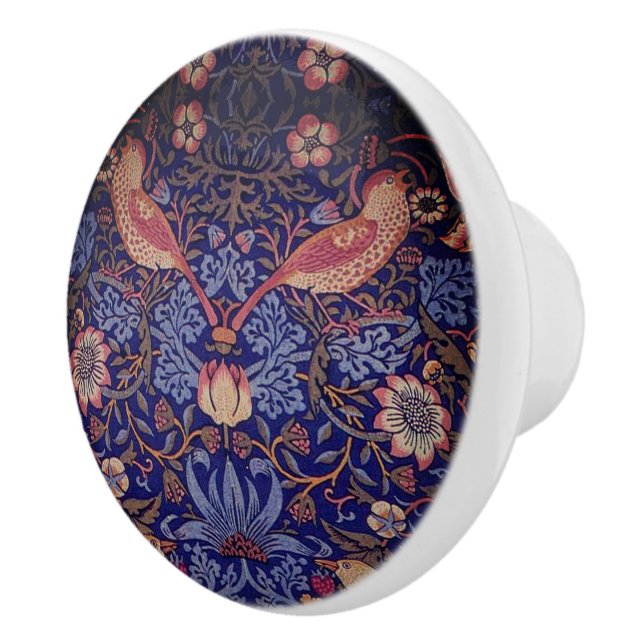 Pomo De Cerámica William * Morris Strawberry Thief Blue Sienna (Derecha)