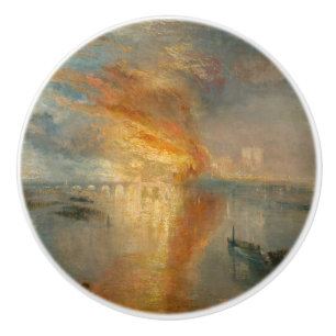 Pomo De Cerámica William Turner - El incendio del Parlamento