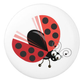 Pomo De Cerámica Wing-Nutz™_Ladybug (Dotty)_Decoración dulce y dive