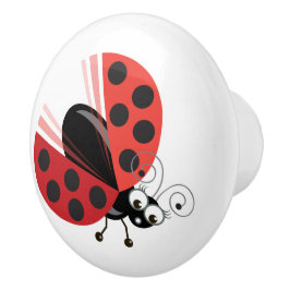 Pomo De Cerámica Wing-Nutz™_Ladybug (Dotty)_Decoración dulce y dive