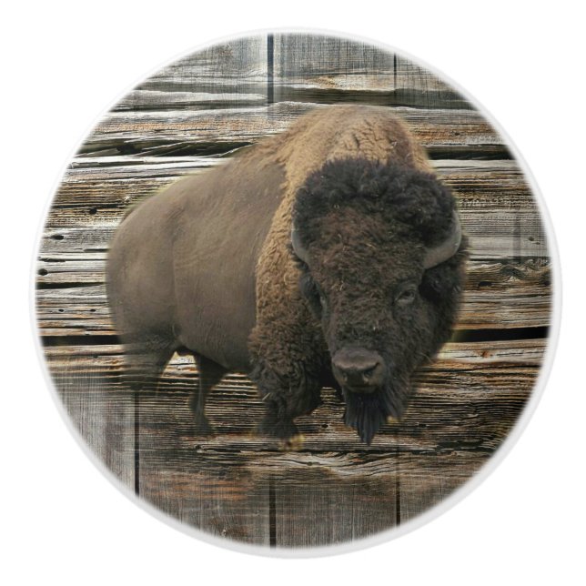 Pomo De Cerámica Wood Bison (Anverso)