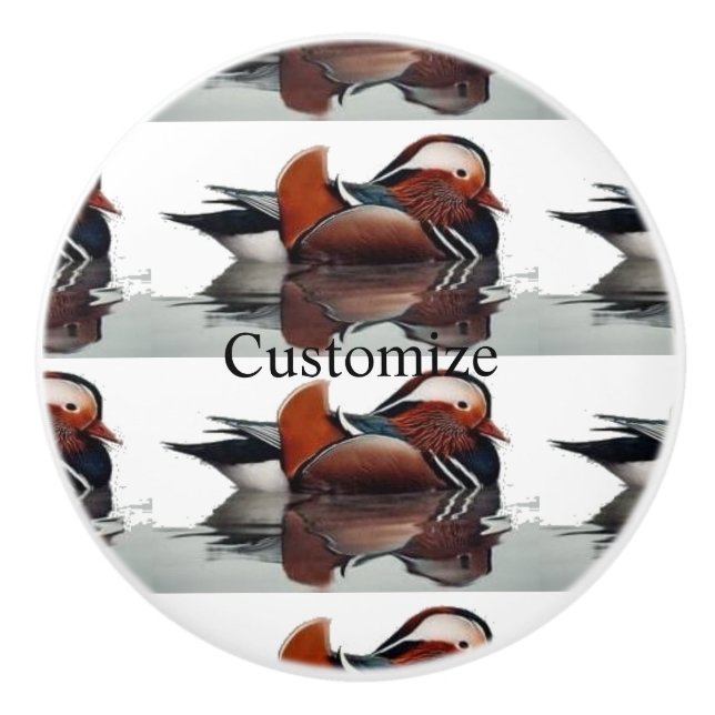 Pomo De Cerámica Wood Duck Thunder_Cove (Anverso)