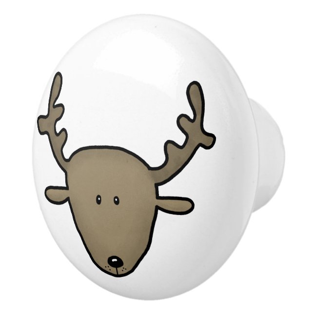 Pomo De Cerámica Woodland Critters-Best Forest Friends-Deer (Derecha)