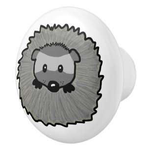 Pomo De Cerámica Woodland Critters-Best Forest Friends-Hedgehog