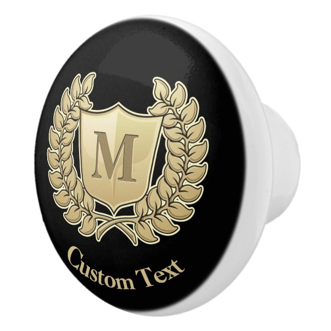 Pomo De Cerámica Wreath con Escudo (Derecha)