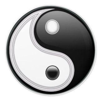 Pomo De Cerámica Yin Yang