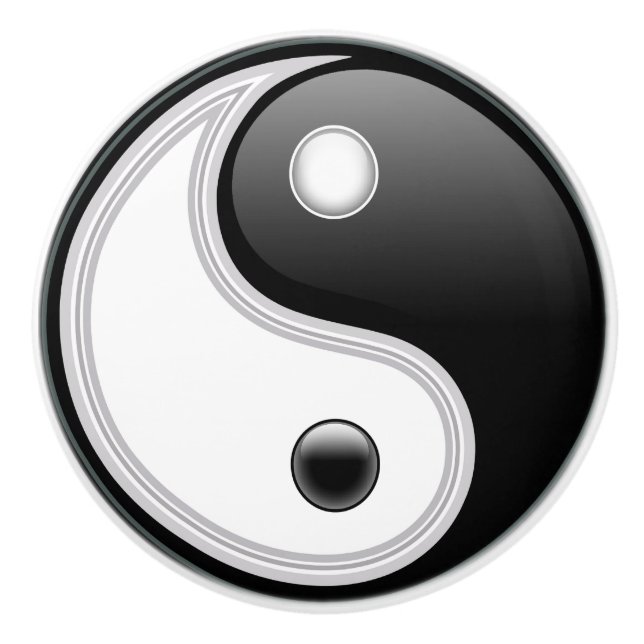 Pomo De Cerámica Yin Yang (Anverso)