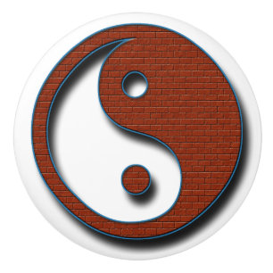 Pomo De Cerámica Yin Yang por Shirley Taylor