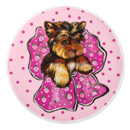 Pomo De Cerámica Yorkie 