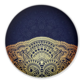 Pomo De Cerámica Zafiro azul real