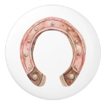 Zapato rosado de caballo occidental