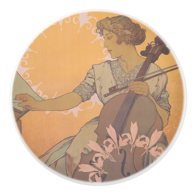 Pomo De Cerámica Zdenka Cerny poster por Alphonse Mucha (Anverso)