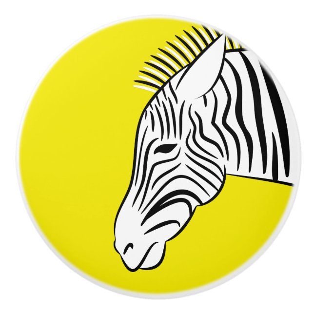 Pomo De Cerámica Zebra (Anverso)