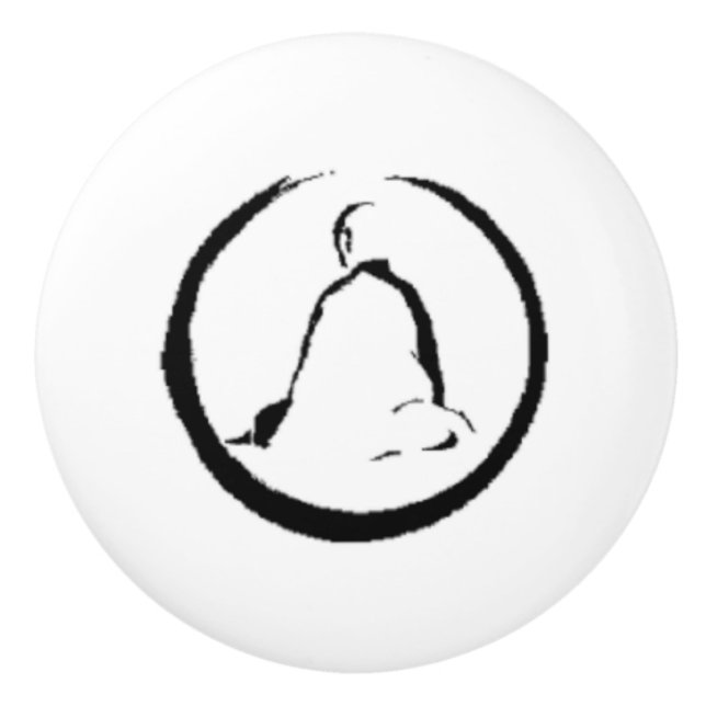 Pomo De Cerámica Zen Buddha Meditation Ceramic Pull Knob (Anverso)