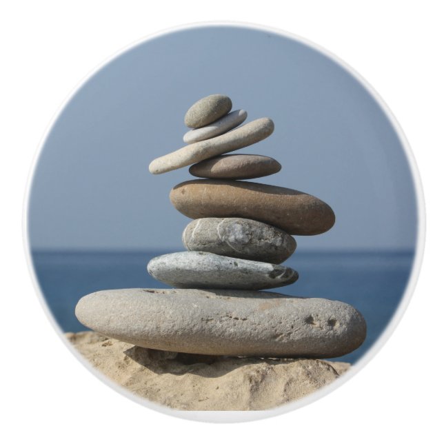 Pomo De Cerámica Zen Yoga Espiritual Meditación Equilibrio (Anverso)