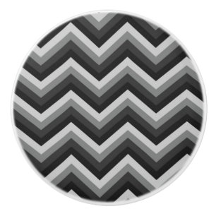Pomo De Cerámica Zigzag retro Chevron del modelo