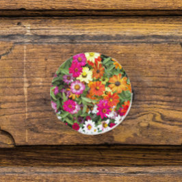 Pomo De Cerámica Zinnia Flower Garden Floral