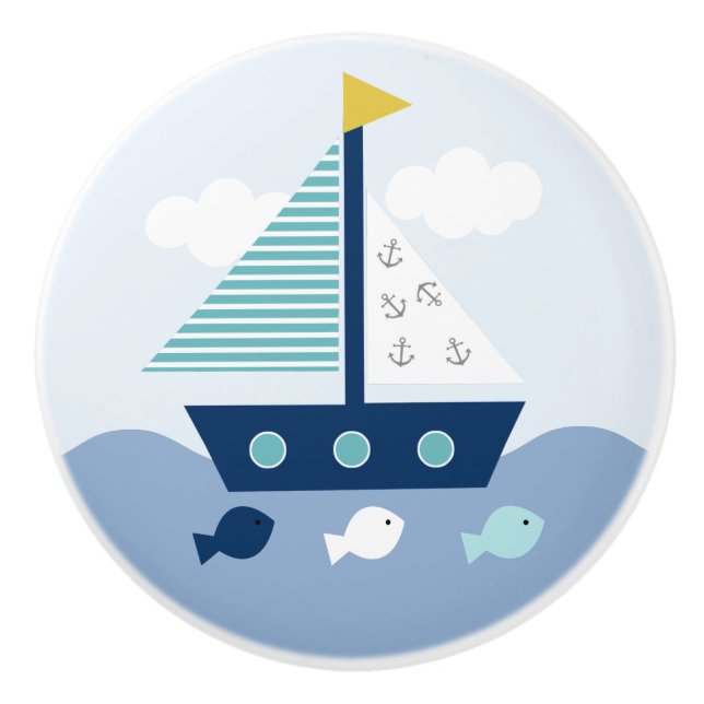 Pomo de extracción del cajón de la nave náutica ná (Anverso)