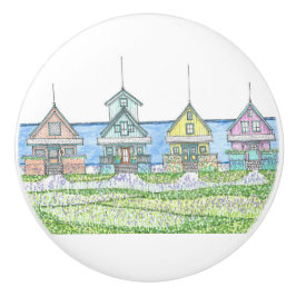 Pomo de la puerta de la choza de la playa