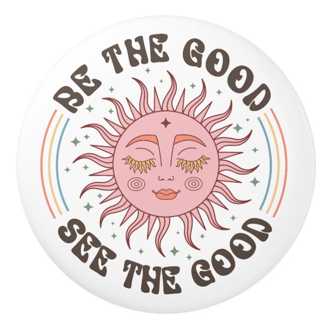 Pomo de puerta de cerámica - decoración única (Anverso)