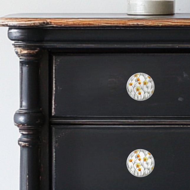 Pomos De Cerámica Con Flores Naranjas Delicadas (Subido por el creador)