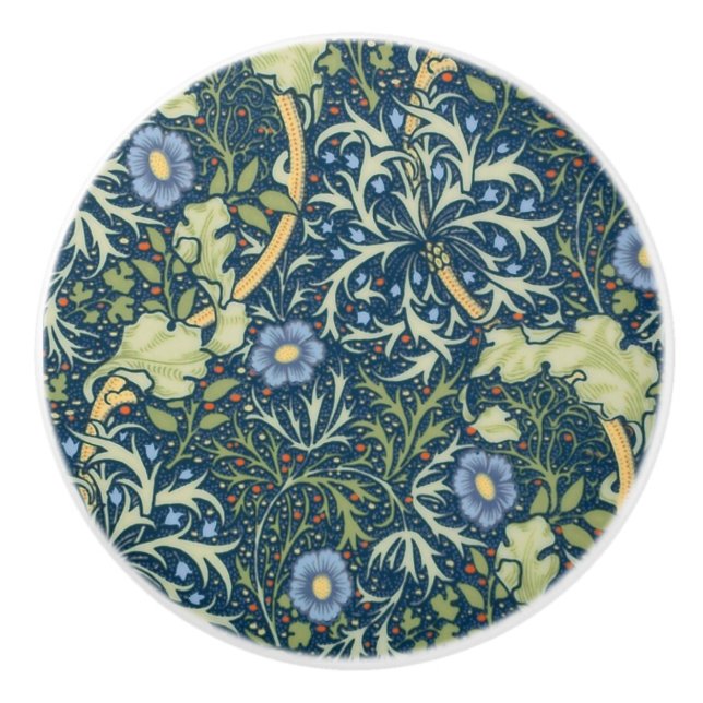 Pomos de puerta - Algas marinas y diseño floral (Anverso)