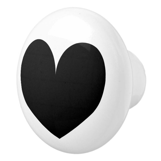 Pomos de tracción de la puerta del corazón negro y (Derecha)