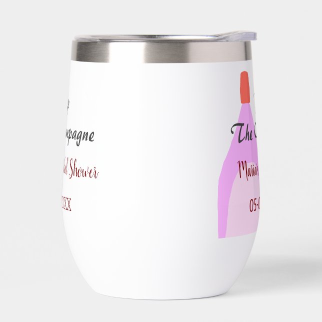 Pon la ducha de novia rosa de Champagne para añadi (Izquierdo)