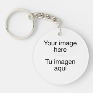 Pon tu diseño propio en llavero en blanco