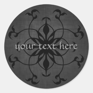Pon tu texto en estos magníficos pegatinas góticos