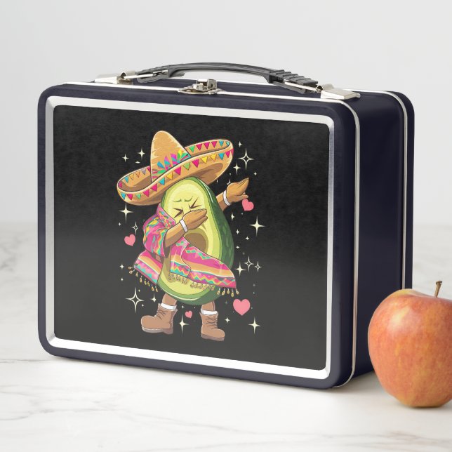 Poncho Mexicano Divertido Dabbing Aguacate Cinco D (In situ)