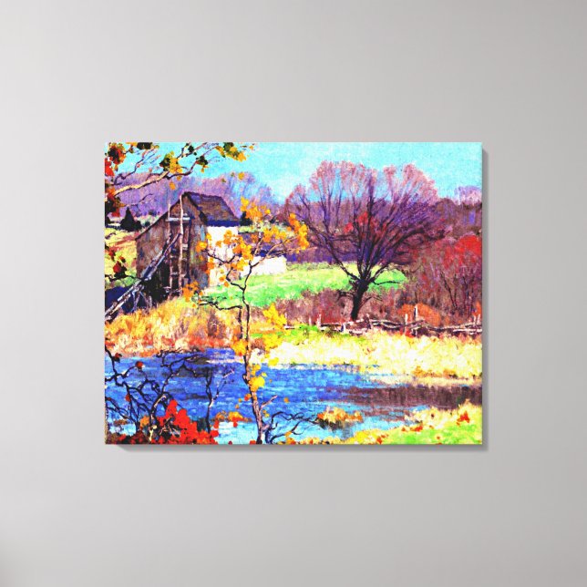 Pond at Old Lyme, Connecticut, pintura de arte fin (Anverso)