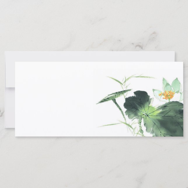 POND LOTUS PEACE l Arte de pintura de pincel chino (Anverso)