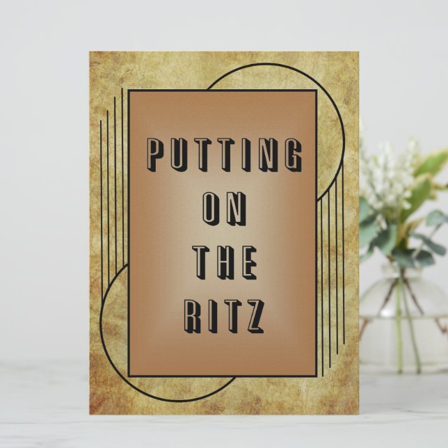 Poner en la invitación Ritz (Anverso de pie)